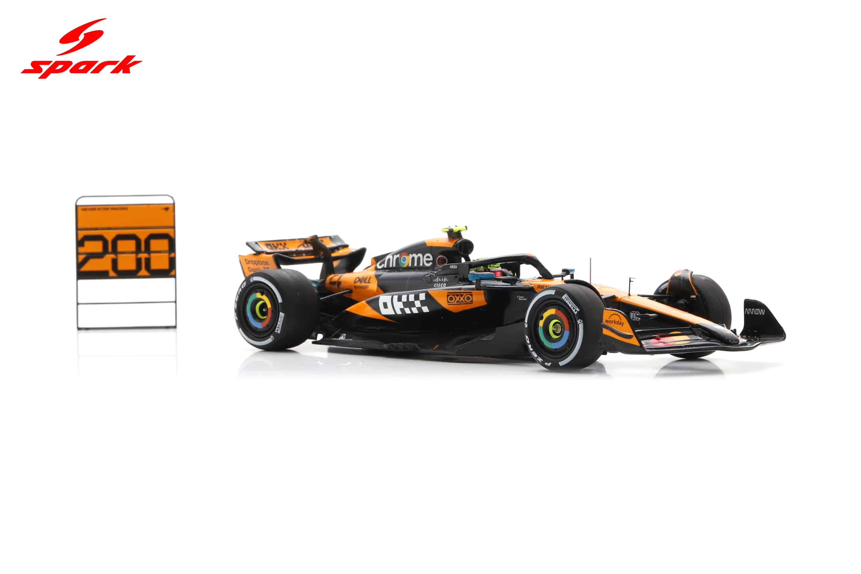 Spark 1:43 McLaren MCL39 No.4 McLaren Formula 1 Team Winner Hungarian GP 2025 Lando Norris McLaren 200GP (with pit board) (S9640) Resin Model 6 Spark 1:43 McLaren MCL39 No.4 McLaren Formula 1 Team Winner Hungarian GP 2025 Lando Norris McLaren 200GP (with pit board) (S9640) Resin Model - Image 6