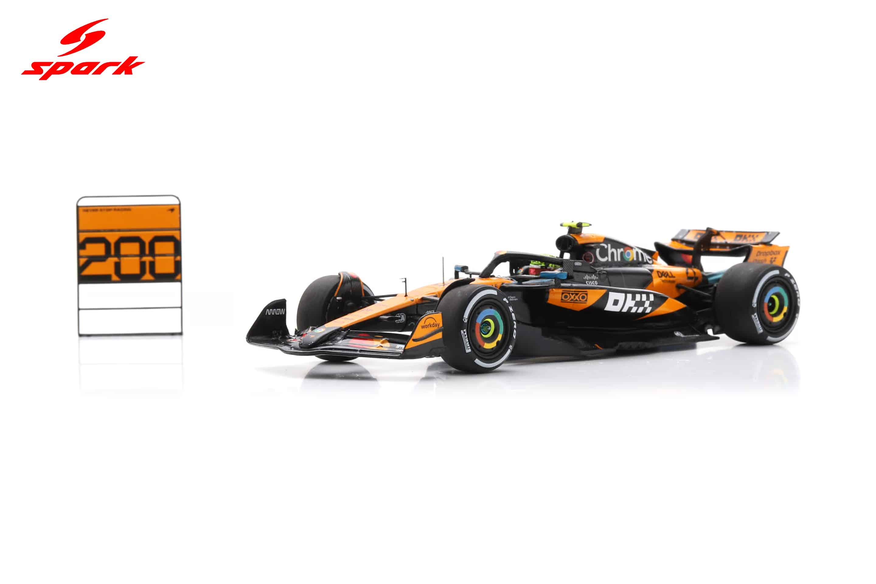 Spark 1:43 McLaren MCL39 No.4 McLaren Formula 1 Team Winner Hungarian GP 2025 Lando Norris McLaren 200GP (with pit board) (S9640) Resin Model 8 Spark 1:43 McLaren MCL39 No.4 McLaren Formula 1 Team Winner Hungarian GP 2025 Lando Norris McLaren 200GP (with pit board) (S9640) Resin Model - Image 8