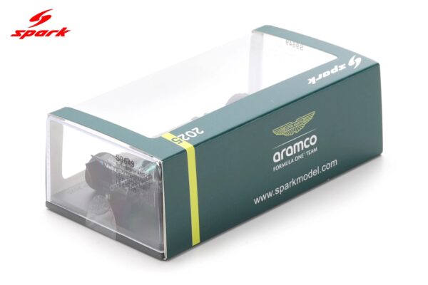 Alternative view of Spark 1:43 Aston Martin AMR25 No.18 US GP 2025 Aston Martin Aramco Formula One Team Lance Stroll (S9649) Resin Model