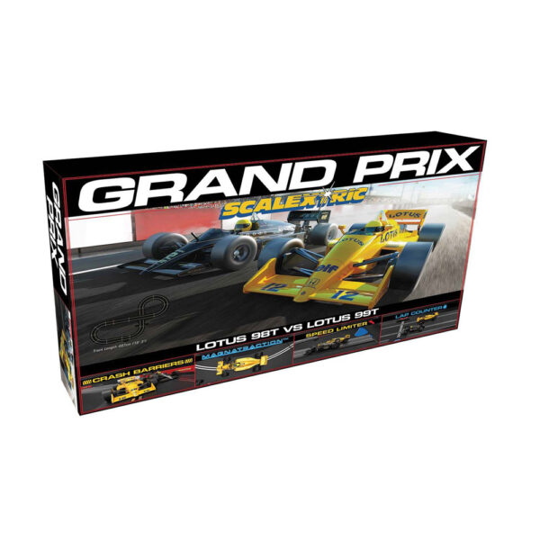 scalextric 1980s grand prix race set - 1:32 slot car sets (c1432m)