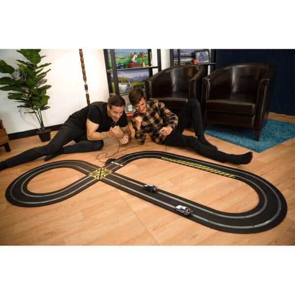 scalextric 1980s tv - back to the future vs knight rider race set - 1:32 slot car sets (c1431m)