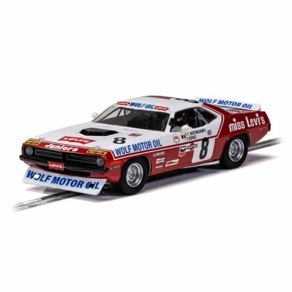 scalextric chrysler hemicuda - spa 24 hours 1973 - bertinchamps & deprez - 1:32 slot cars (c4247)
