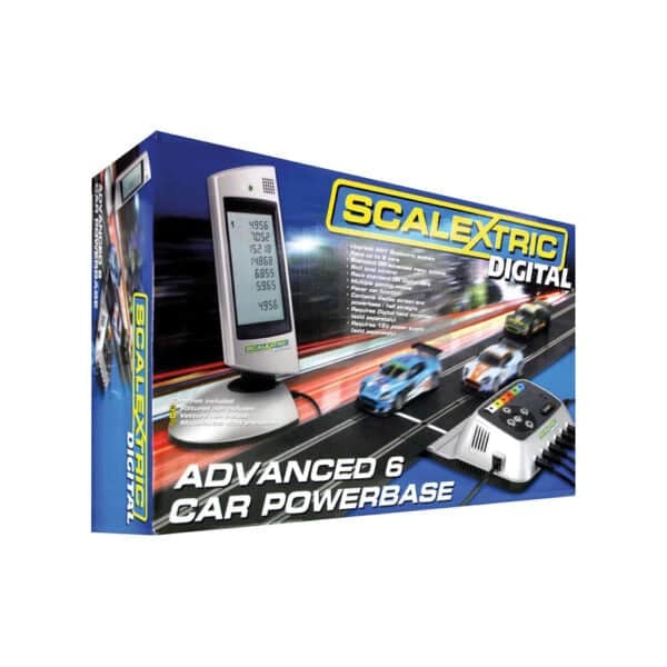 scalextric digital advanced 6 car powerbase - 1:32 digital track and accessories (c7042)