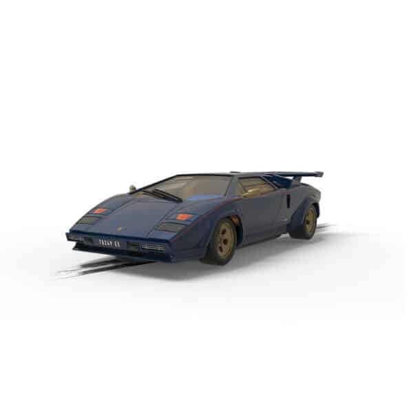 scalextric lamborghini countach - blue + gold - 1:32 (c4411)