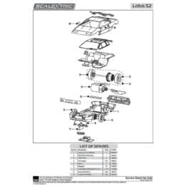 scalextric lotus 52 guide blade /braid plates/screw - 1:32 slot car spares (c8329)