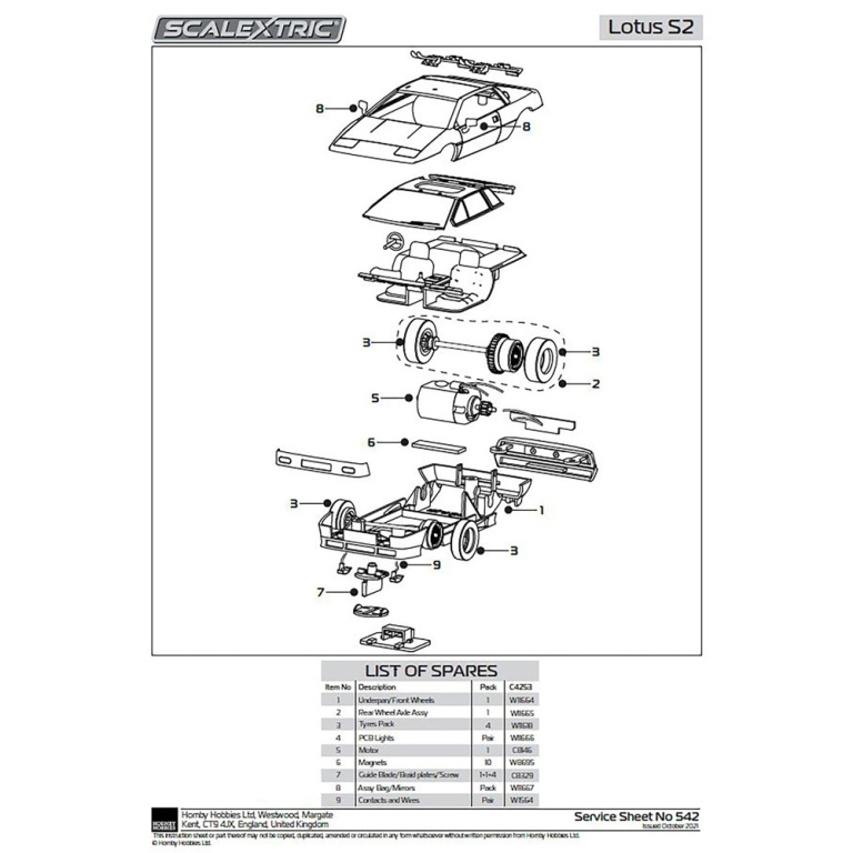 scalextric lotus 52 guide blade /braid plates/screw - 1:32 slot car spares (c8329)