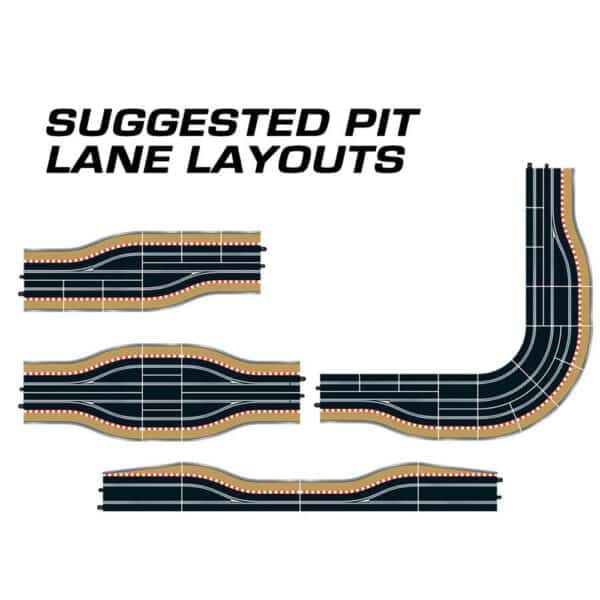 scalextric pit lane track (left hand) - includes sensor - 1:32 digital track and accessories (c7014)