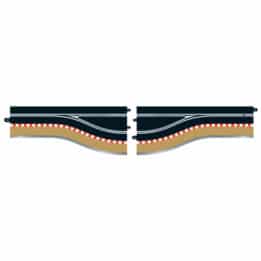 scalextric pit lane track (left hand) - includes sensor - 1:32 digital track and accessories (c7014)
