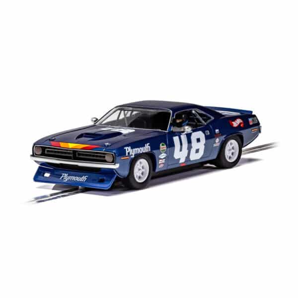 scalextric plymouth barracuda - trans am 1970 - dan gurney - 1:32 (c4219)