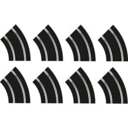 scalextric r2 curve *8 track extension pack - 1:32 (c8196)