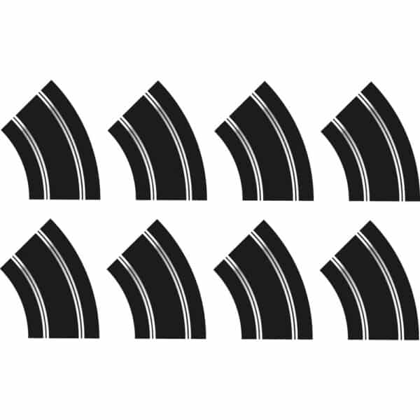 scalextric r2 curve *8 track extension pack - 1:32 (c8196)