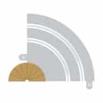 Scalextric Radius 1 Curve Inner Borders 180? x 2 - 1:32 Track And Accessories (C8279)