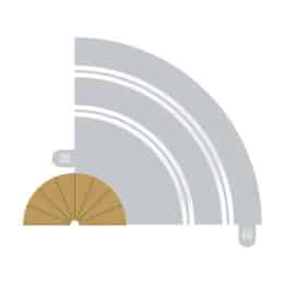scalextric radius 1 curve inner borders 180? x 2 - 1:32 track and accessories (c8279)