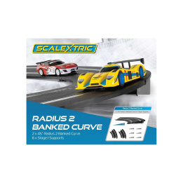 scalextric radius 2 10? banked curve 45? x 2 - 1:32 track and accessories (c8296)