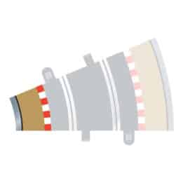 scalextric radius 2 curve inner borders 22.5? x 4 - 1:32 (c8280)