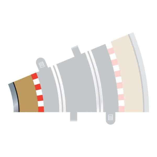 scalextric radius 2 curve inner borders 22.5? x 4 - 1:32 (c8280)