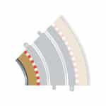 Scalextric Radius 2 Curve Inner Borders 45? x 4 - 1:32 Track And Accessories (C8225)