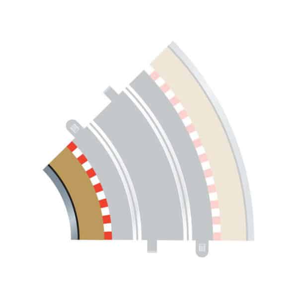 scalextric radius 2 curve inner borders 45? x 4 - 1:32 track and accessories (c8225)