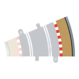 scalextric radius 2 curve outer borders 22.5? x 4 - 1:32 (c8239)
