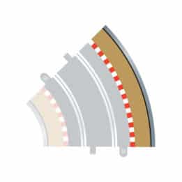 scalextric radius 2 curve outer borders 45 x 4 - 1:32 track and accessories (c8228)