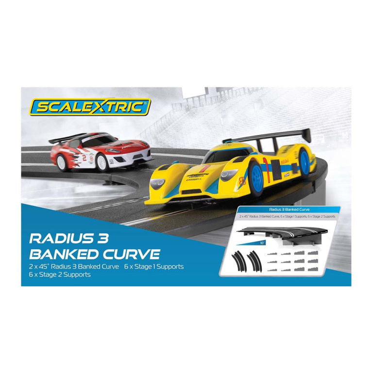 scalextric radius 3 10? banked curve 45? x 2 - 1:32 track and accessories (c8297)