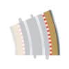 scalextric radius 4 curve outer borders 22.5? x 4 - 1:32 track and accessories (c8238)