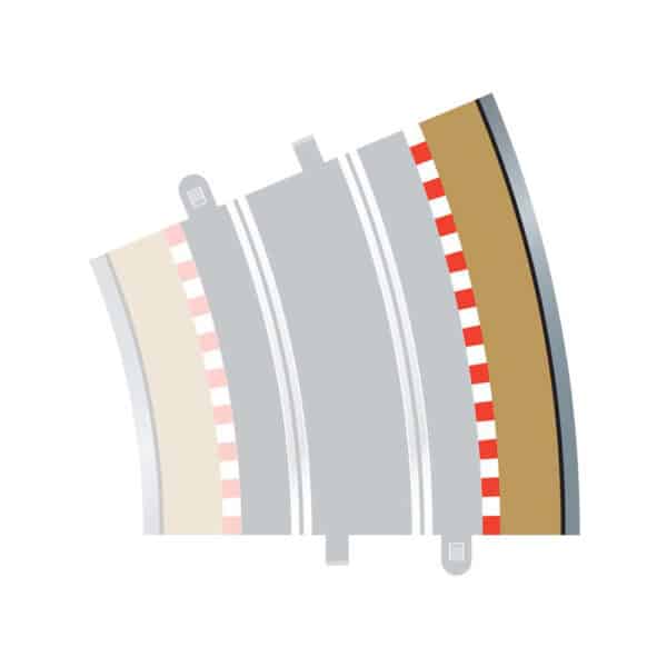 scalextric radius 4 curve outer borders 22.5? x 4 - 1:32 track and accessories (c8238)