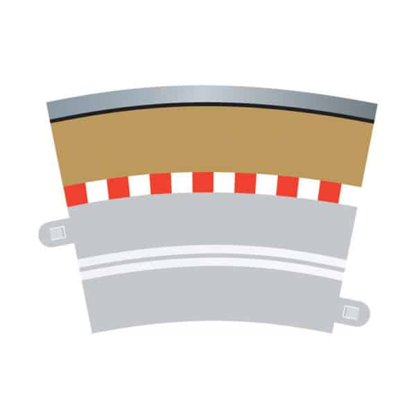 scalextric single lane radius 3 curve outer borders 22.5? x 4 - 1:32 track and accessories (c7019)