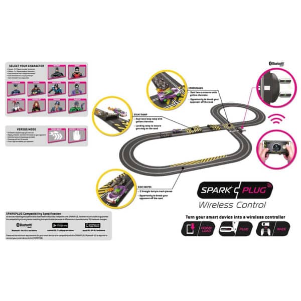 scalextric spark plug - batman vs joker race set - 1:32 (c1415m)