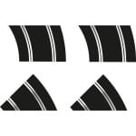 Scalextric Standard Straight and R2 Curve Track Extension Pack - 1:32 (C8198)