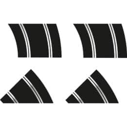 scalextric standard straight and r2 curve track extension pack - 1:32 (c8198)