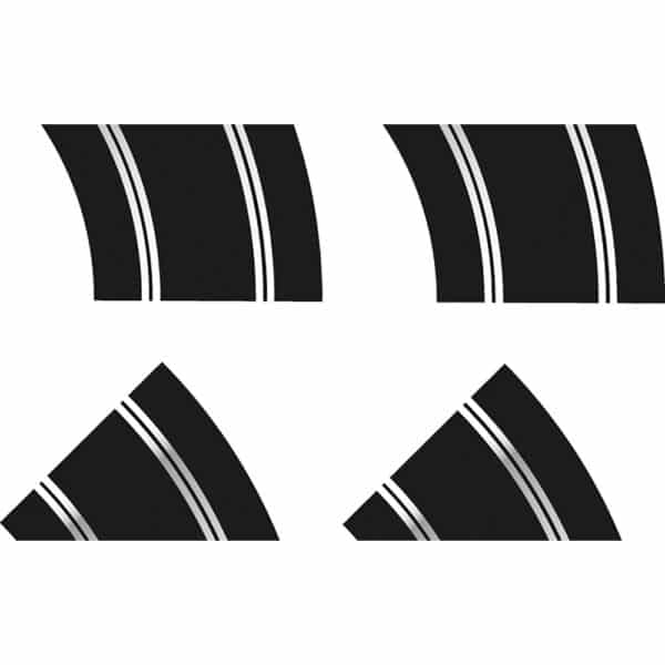 scalextric standard straight and r2 curve track extension pack - 1:32 (c8198)