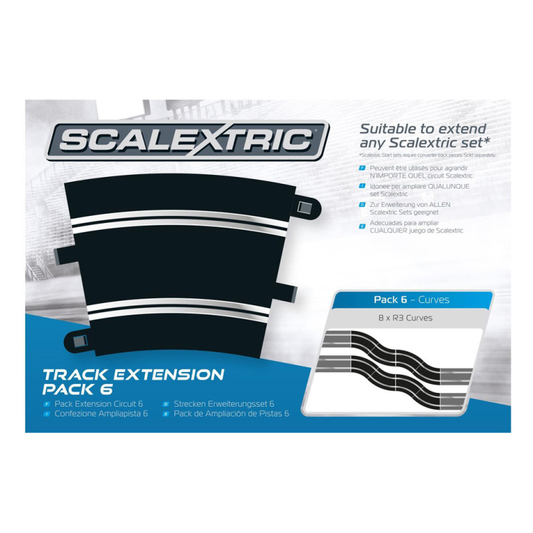 scalextric track extension pack 6 - 1:32 track and accessories (c8555)