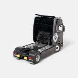 1:18 Scania V8 730S 4x2 & LOHR Car Transporter Black with V8 Logo - Diecast Model - NZG