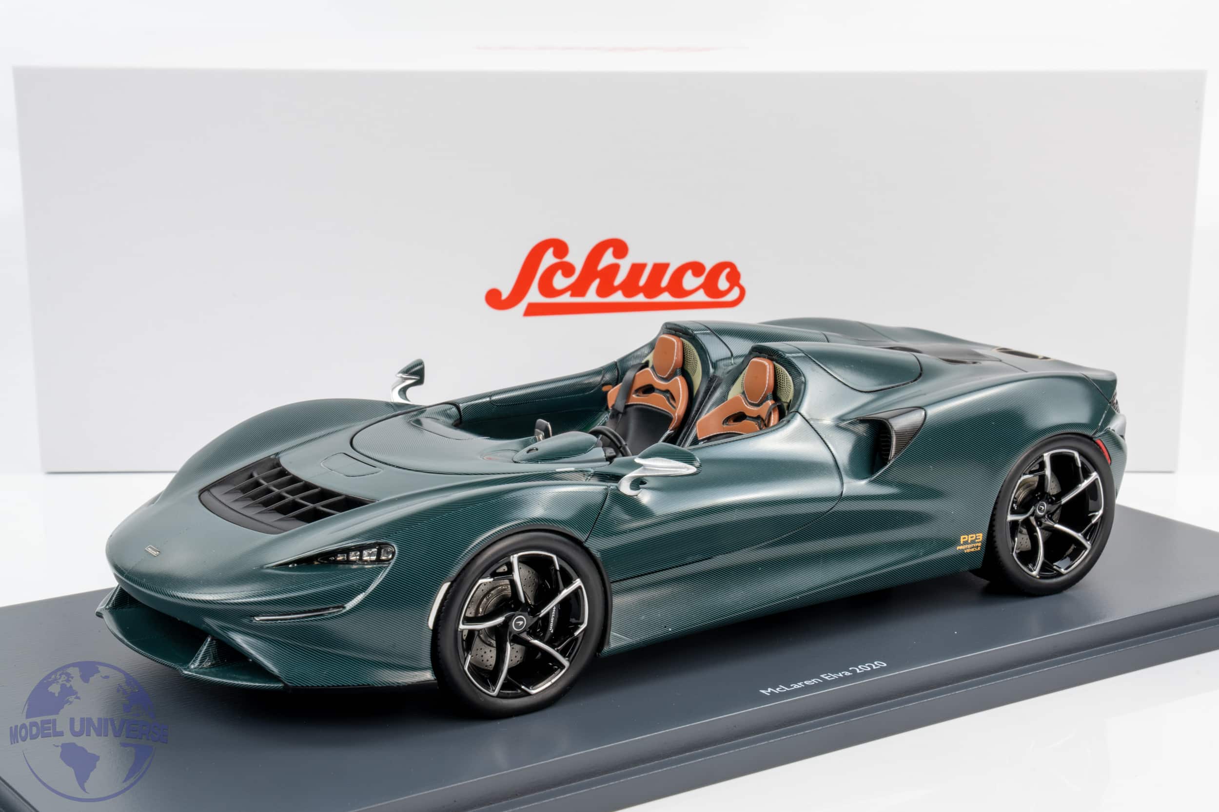 Schuco - 1:18 McLaren Elva Carbon Green 2020 - Resin Model
