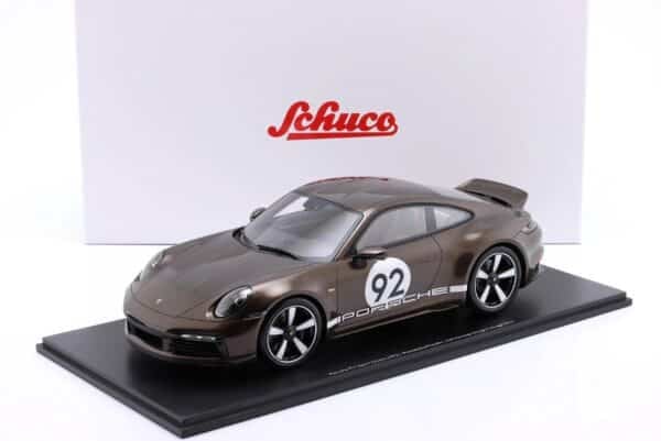 Schuco - 1:12 Porsche 911 (992) Sport Classic Heritage Design Package Macadamia Metallic 2023 - Resin Model