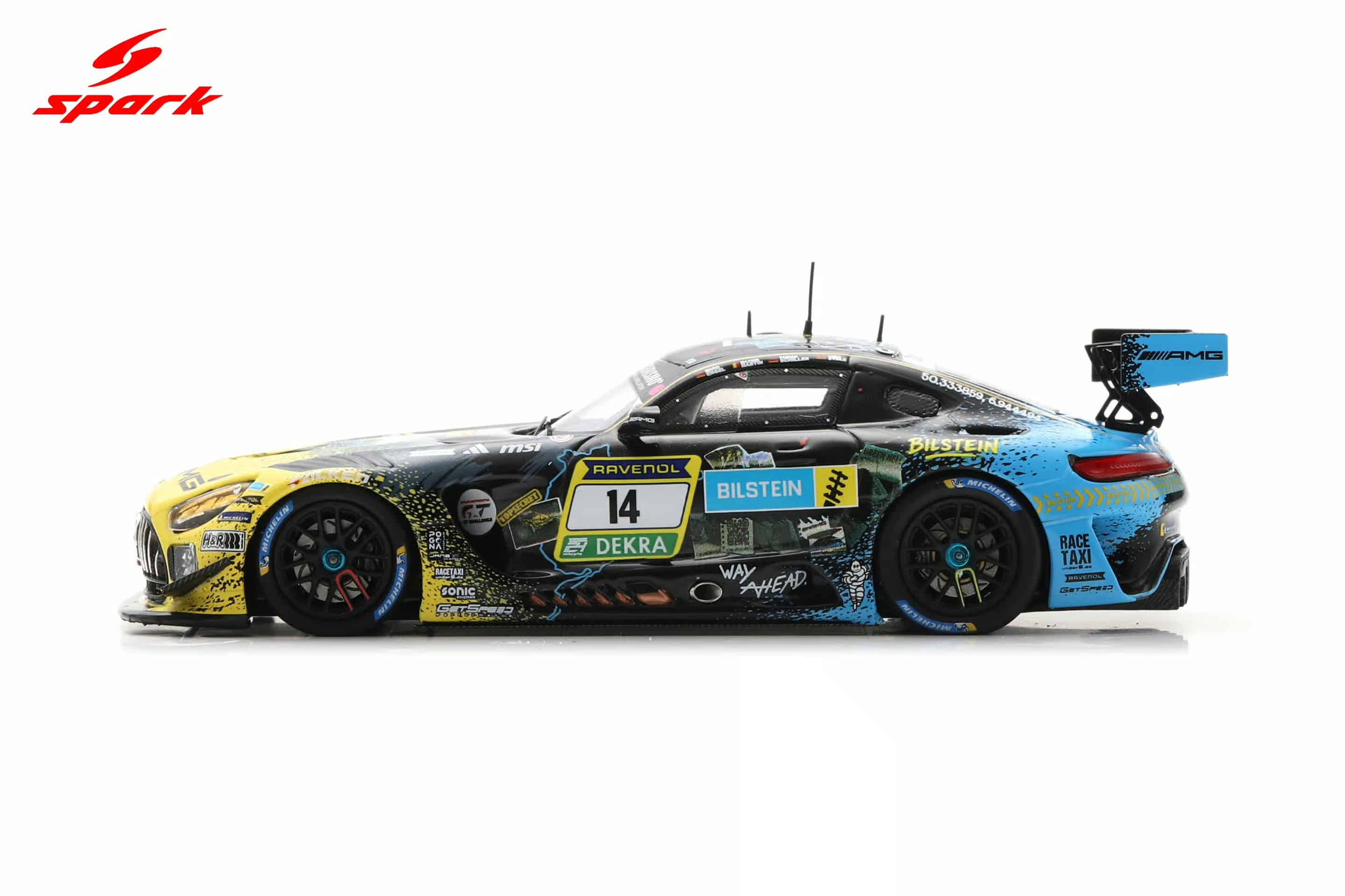 Spark 1:43 Mercedes-AMG GT3 No.14 Mercedes-AMG Team GetSpeed 24h Nurburgring 2025 M.Engel, M.Martin, F.Schiller, L.Stolz (SG1005) Limited Edition Resin Model 5 Spark 1:43 Mercedes-AMG GT3 No.14 Mercedes-AMG Team GetSpeed 24h Nurburgring 2025 M.Engel, M.Martin, F.Schiller, L.Stolz (SG1005) Limited Edition Resin Model - Image 5