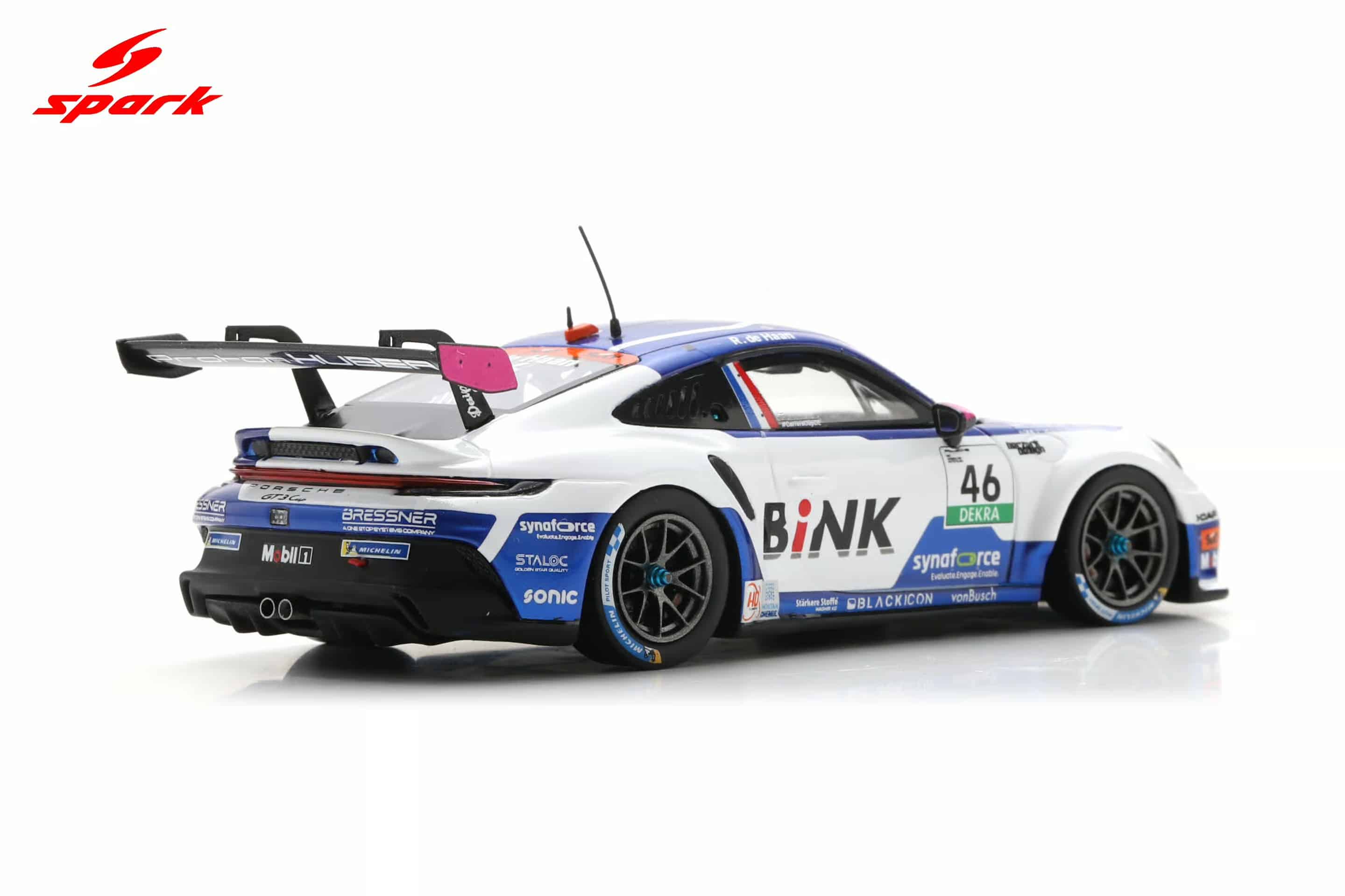 Spark 1:43 Porsche 911 GT3 Cup No.46 Robert de Haan Porsche Carrera Cup Germany Champion 2025 (SG464) Resin Model 5 Spark 1:43 Porsche 911 GT3 Cup No.46 Robert de Haan Porsche Carrera Cup Germany Champion 2025 (SG464) Resin Model - Image 5