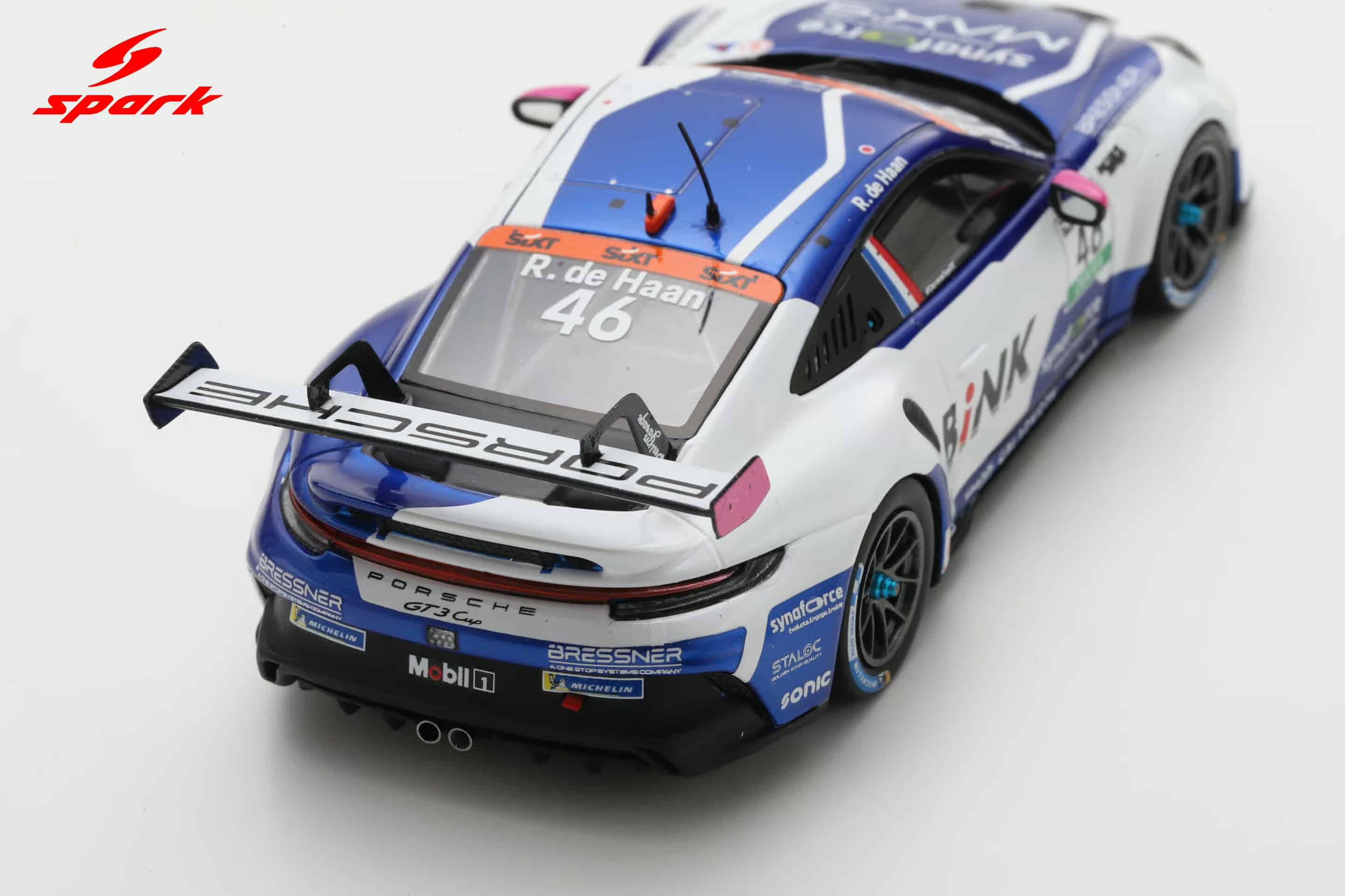 Spark 1:43 Porsche 911 GT3 Cup No.46 Robert de Haan Porsche Carrera Cup Germany Champion 2025 (SG464) Resin Model 7 Spark 1:43 Porsche 911 GT3 Cup No.46 Robert de Haan Porsche Carrera Cup Germany Champion 2025 (SG464) Resin Model - Image 7