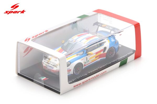 Alternative view of Spark 1:43 Porsche 911 GT3 Cup No.8 Keagan Masters Porsche Carrera Cup Italia Champion 2025 (SI040) Resin Model