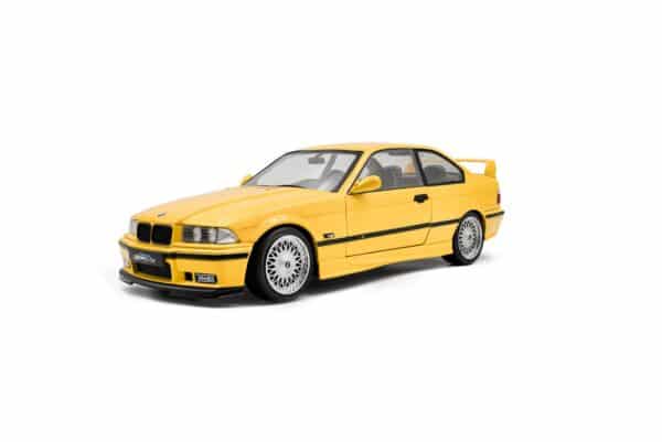 Solido 1:18 BMW M3 (E36) Coupé Solido Works Dakar Yellow 1991 (S1803917) diecast model – front three-quarter view