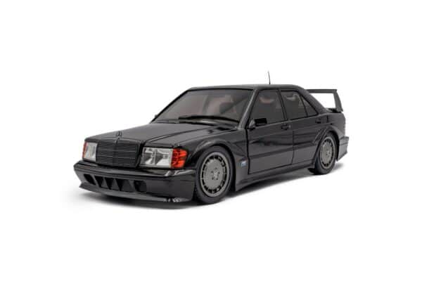 Solido 1:18 Mercedes-Benz 190 E (W201) Evo II Solido Works Black 1990 (S1801012) diecast model – front three-quarter view