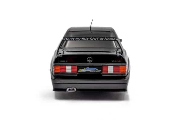 Solido 1:18 Mercedes-Benz 190 EVO II Black Solido Works 1990 (S1801012) Diecast Model 12 Solido 1:18 Mercedes-Benz 190 E (W201) Evo II Solido Works Black 1990 (S1801012) diecast model – rear view