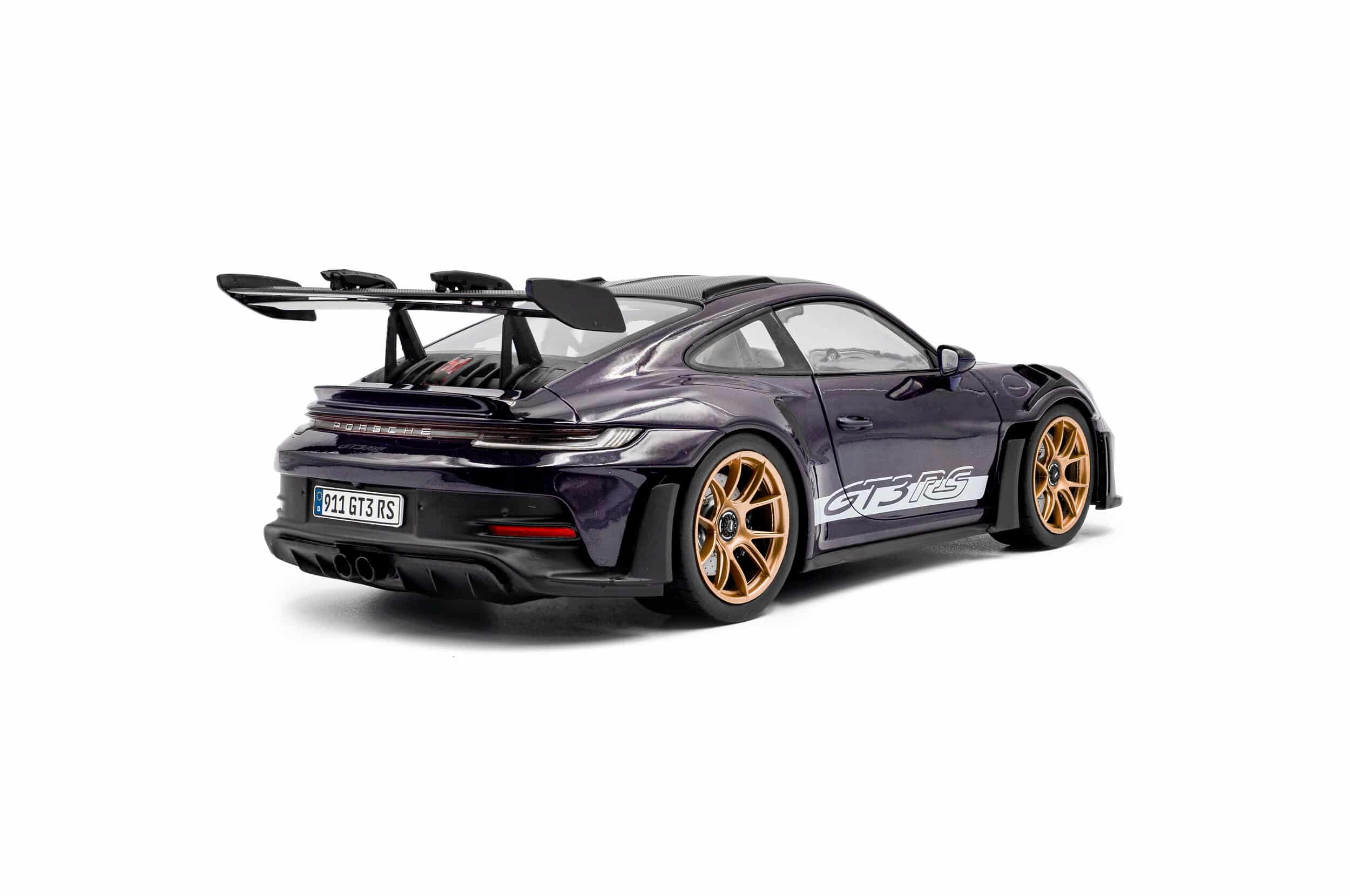 Solido 1:18 Porsche 911 (992) GT3 RS Weissach Package 2024 Viola Purple Metallic (S1812103) Diecast Model 4 Solido 1:18 Porsche 911 (992) GT3 RS Weissach Package 2024 Viola Purple Metallic (S1812103) Diecast Model - Image 4