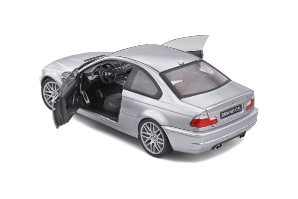 Solido 1806503 BMW E46 CSL Coupe Silver 2003 Diecast Model Car