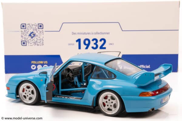 Solido - 1:18 Porsche 911 (993) Clubsport Riviera Blue 1997 - Diecast Model