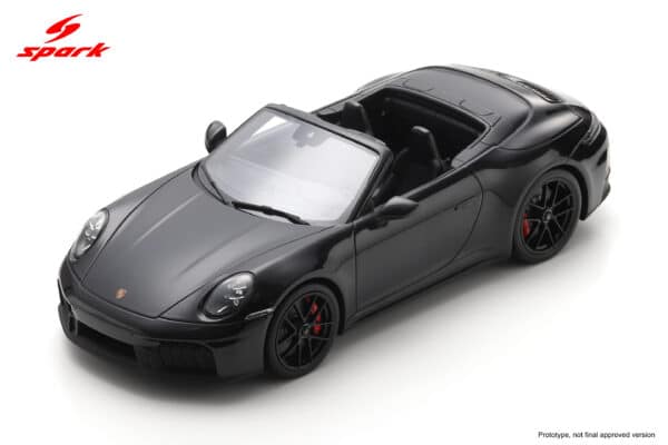Spark 1:18 Porsche 911 Carrera 4 GTS Cabriolet (992.2) - Jet Black Metallic (18S1046) Resin Model