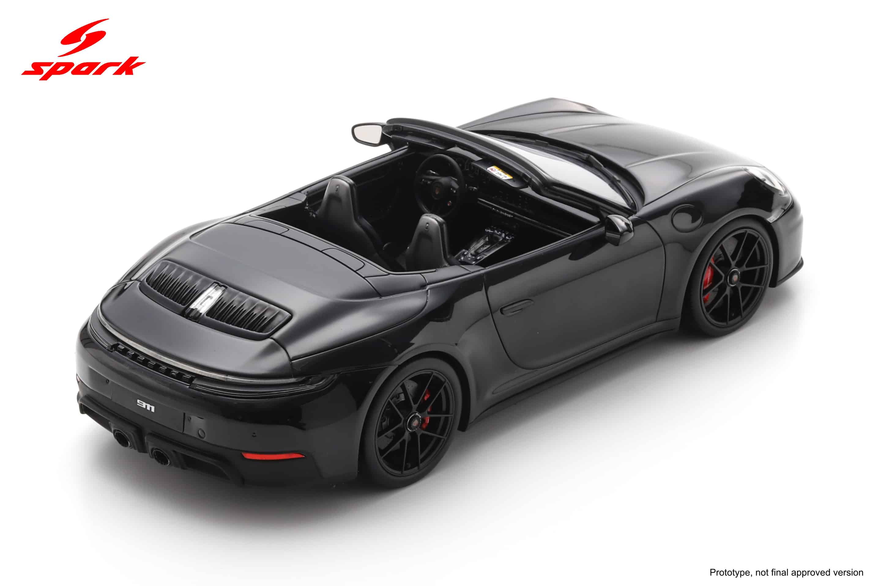 Spark 1:18 Porsche 911 Carrera 4 GTS Cabriolet (992.2) - Jet Black Metallic (18S1046) Resin Model 2 Spark 1:18 Porsche 911 Carrera 4 GTS Cabriolet (992.2) - Jet Black Metallic (18S1046) Resin Model - Image 2