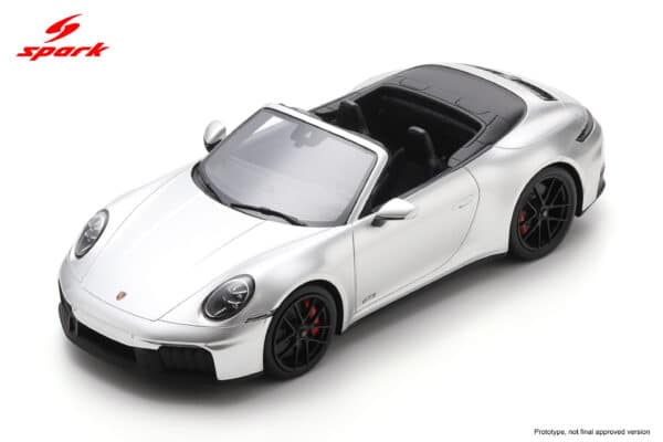 Spark 1:18 Porsche 911 Carrera 4 GTS Cabriolet (992.2) - Ice Grey Metallic (18S1047) Resin Model
