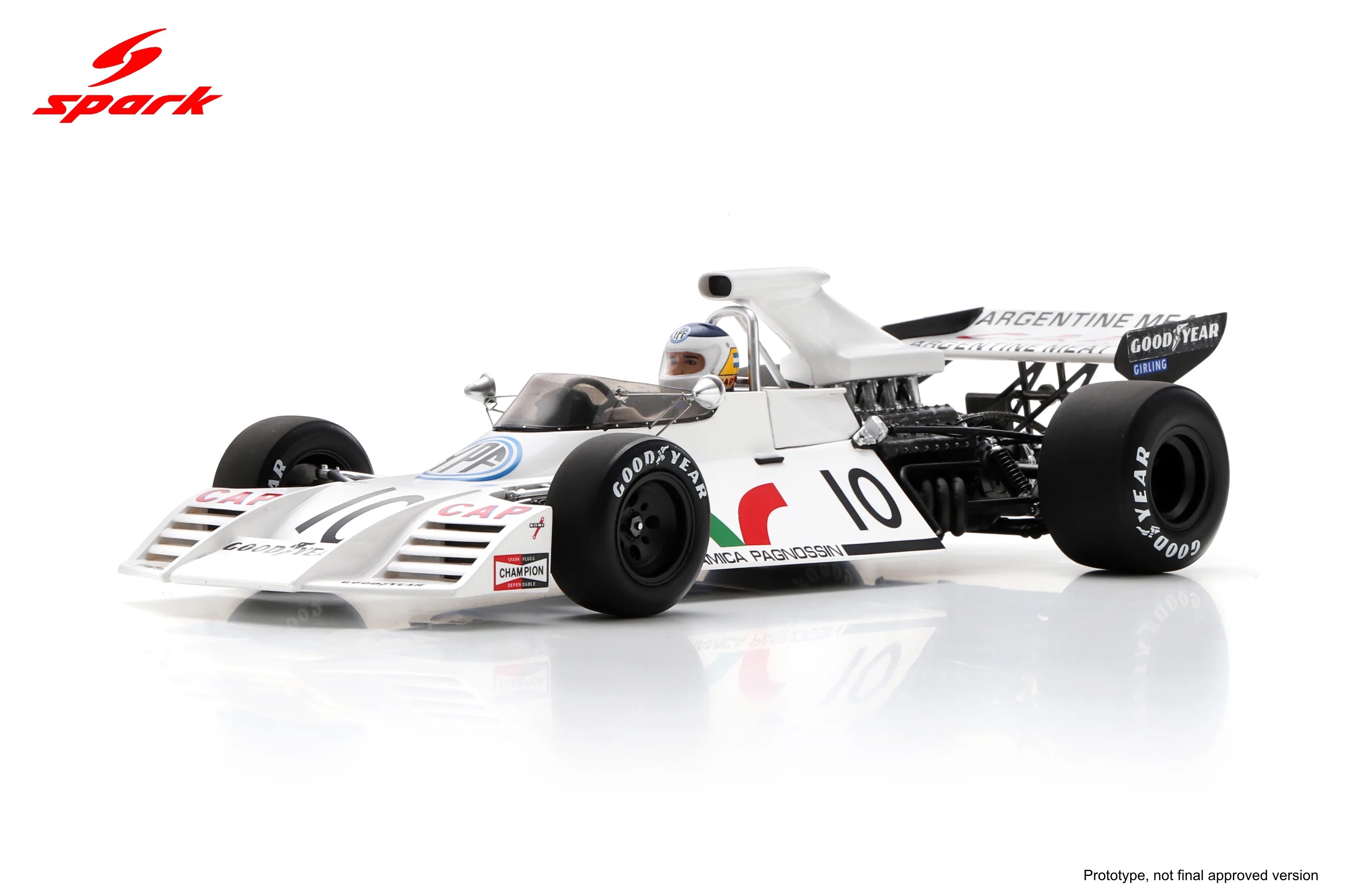 Spark 1:18 Brabham BT42 No.10 Carlos Reutemann 3rd French GP 1973 (18S544) - Resin Model 3 Spark 1:18 Brabham BT42 No.10 3rd French GP 1973 Carlos Reutemann (18S544) Diecast Model - Image 2